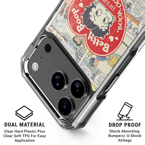 Betty Boop Comic Strip iPhone 18 Pro Clear Case