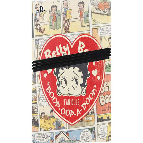 Betty Boop Comic Strip PS5 Pro Disk Bundle Skin
