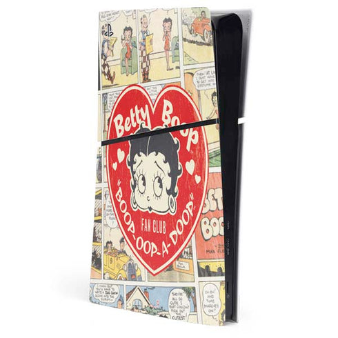 Betty Boop Comic Strip PS5 Slim Digital Edition Console Skin