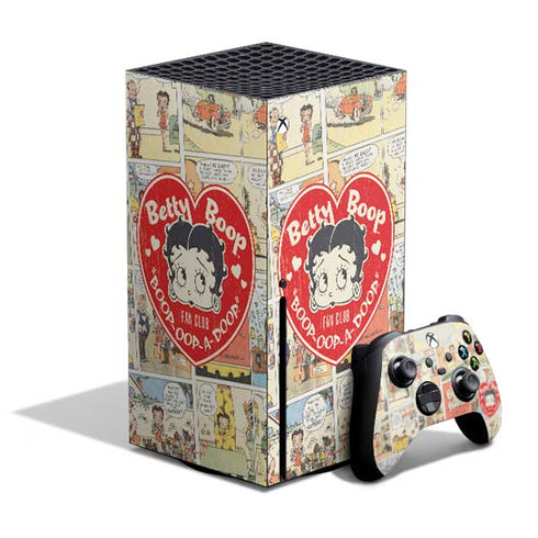 Betty Boop Comic Strip Xbox Series X Bundle Skin