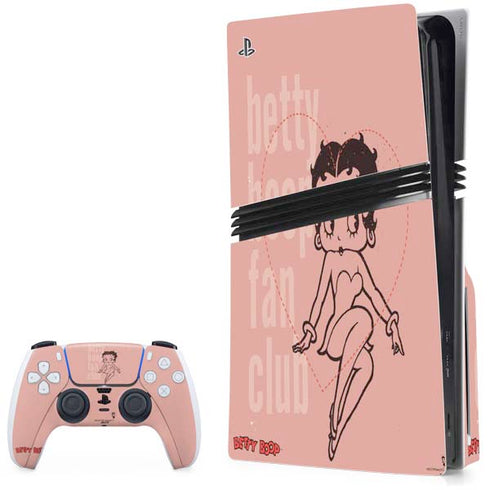 Betty Boop Fan Club PS5 Pro Disk Bundle Skin