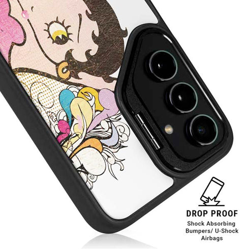 Betty Boop Hands Up Galaxy S25 Plus Kickstand Case