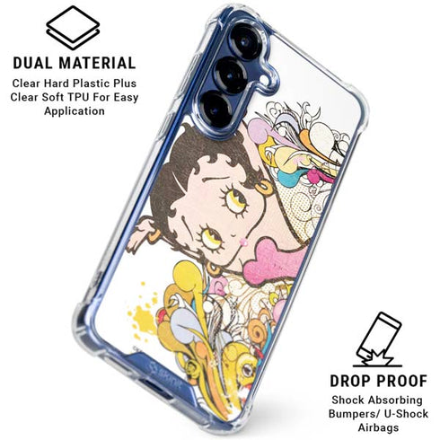 Betty Boop Hands Up Galaxy S25 Plus Clear Case