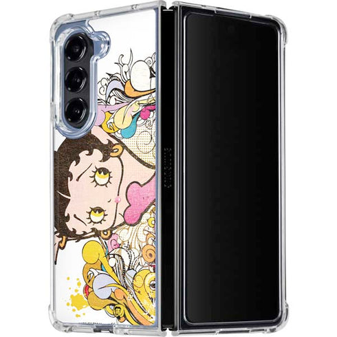 Betty Boop Hands Up Galaxy Z Fold5 5G Clear Case