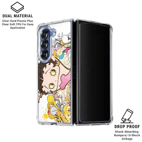 Betty Boop Hands Up Galaxy Z Fold6 Clear Case
