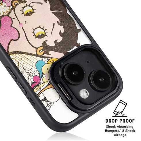 Betty Boop Hands Up iPhone 14 Plus Kickstand Case