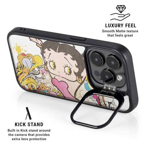 Betty Boop Hands Up iPhone 14 Pro Max Kickstand Case