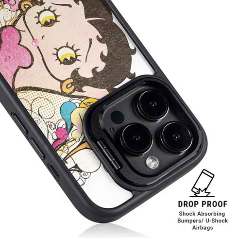 Betty Boop Hands Up iPhone 14 Pro Max Kickstand Case