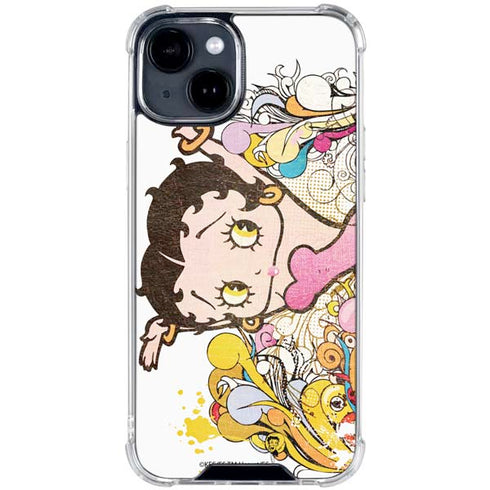 Betty Boop Hands Up iPhone 15 Clear Case