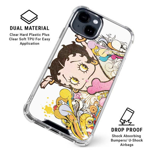 Betty Boop Hands Up iPhone 15 Clear Case