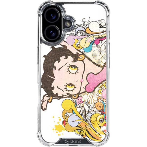 Betty Boop Hands Up iPhone 16 Clear Case