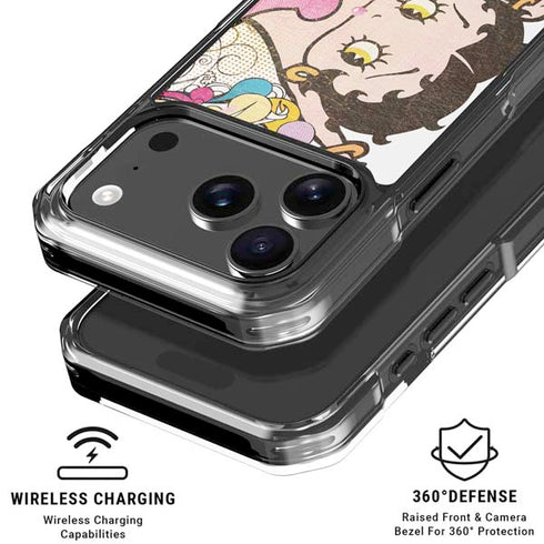 Betty Boop Hands Up iPhone 18 Pro Clear Case