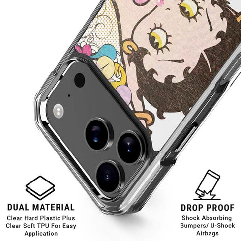 Betty Boop Hands Up iPhone 18 Pro Clear Case