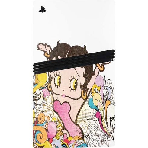 Betty Boop Hands Up PS5 Pro Disk Console Skin