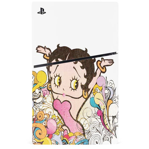 Betty Boop Hands Up PS5 Slim Digital Edition Console Skin