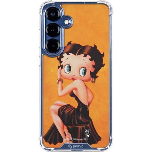 Betty Boop Little Black Dress Galaxy S25 Plus Clear Case