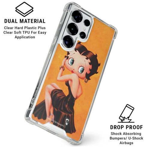 Betty Boop Little Black Dress Galaxy S25 Ultra Clear Case