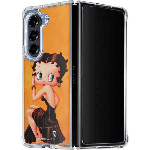 Betty Boop Little Black Dress Galaxy Z Fold5 5G Clear Case