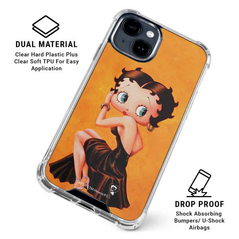 Betty Boop Little Black Dress iPhone 15 Clear Case