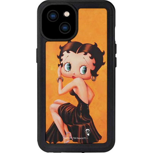 Betty Boop Little Black Dress iPhone 15 Plus Waterproof Case