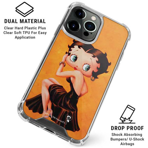 Betty Boop Little Black Dress iPhone 16 Pro Max Clear Case