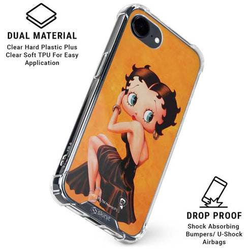 Betty Boop Little Black Dress iPhone 16e Clear Case