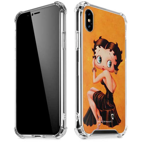 Betty Boop Little Black Dress iPhone X/XS Clear Case