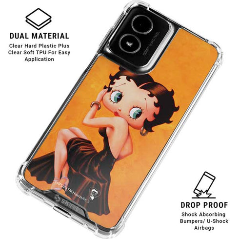 Betty Boop Little Black Dress Moto G Power 5G (2024) Clear Case