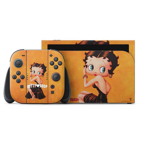Betty Boop Little Black Dress Nintendo Switch 2 (2025) with Joy-Con Skin