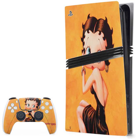 Betty Boop Little Black Dress PS5 Pro Bundle Skin