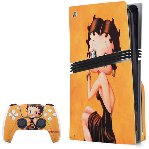 Betty Boop Little Black Dress PS5 Pro Disk Bundle Skin
