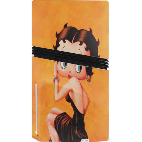 Betty Boop Little Black Dress PS5 Pro Disk Console Skin