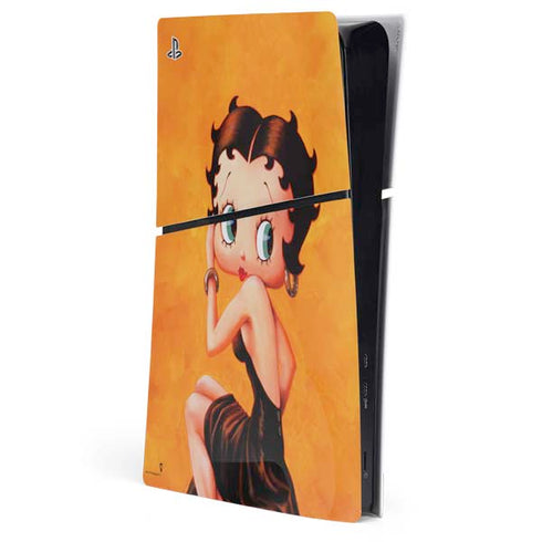 Betty Boop Little Black Dress PS5 Slim Digital Edition Console Skin