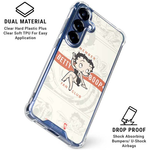Betty Boop Member Fan Club Galaxy S25 Plus Clear Case