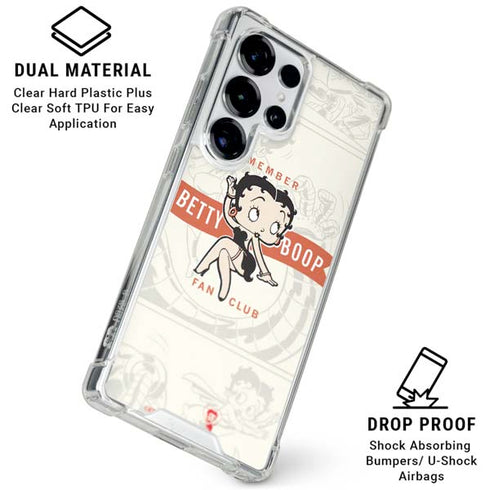 Betty Boop Member Fan Club Galaxy S25 Ultra Clear Case
