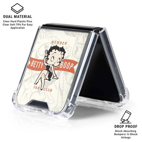 Betty Boop Member Fan Club Galaxy Z Flip6 Clear Case