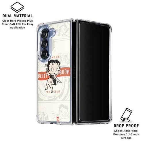 Betty Boop Member Fan Club Galaxy Z Fold6 Clear Case