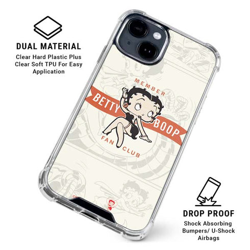 Betty Boop Member Fan Club iPhone 15 Clear Case