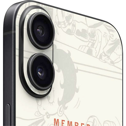Betty Boop Member Fan Club iPhone 16 Plus Skin
