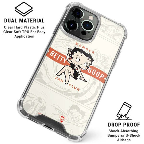 Betty Boop Member Fan Club iPhone 16 Pro Max Clear Case