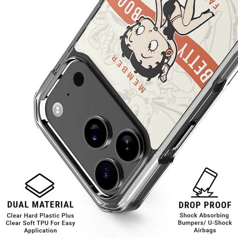 Betty Boop Member Fan Club iPhone 18 Pro Clear Case