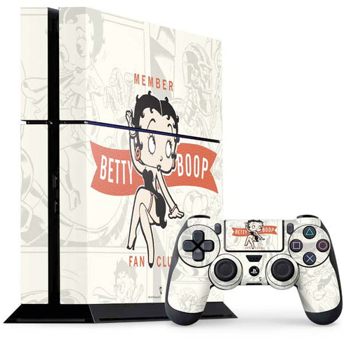 Betty Boop Member Fan Club PS4 Console and Controller Bundle Skin