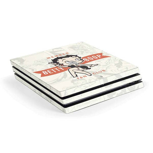 Betty Boop Member Fan Club PS4 Pro Console Skin