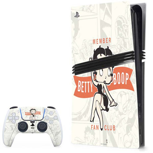 Betty Boop Member Fan Club PlayStation PS5 Skins