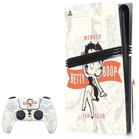 Betty Boop Member Fan Club PlayStation PS5 Skins