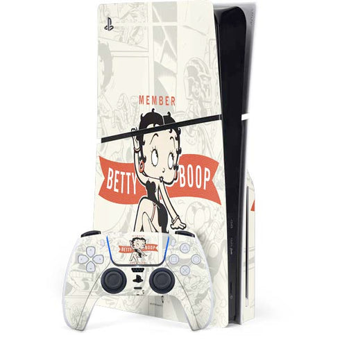 Betty Boop Member Fan Club PlayStation PS5 Skins