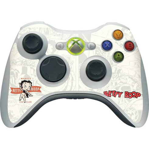 Betty Boop Member Fan Club Xbox 360 Wireless Controller Skin