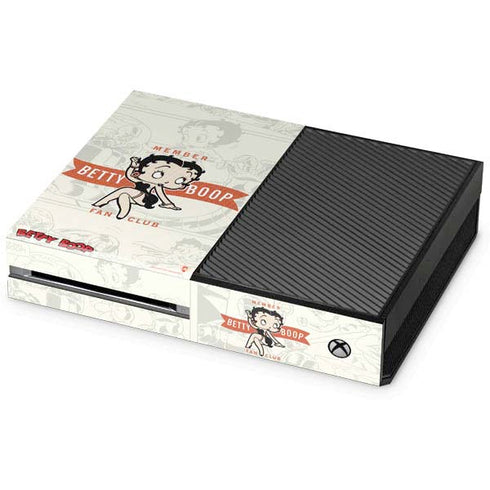 Betty Boop Member Fan Club Xbox One Console Skin