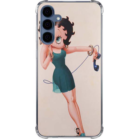 Betty Boop On the Phone Galaxy A35 5G Clear Case