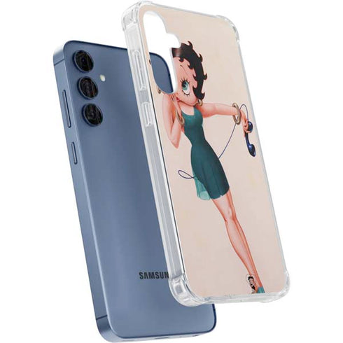 Betty Boop On the Phone Galaxy A35 5G Clear Case
